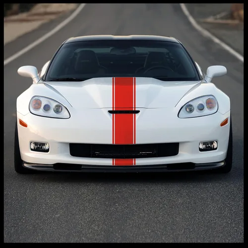Vista 13 de Racing Stripes - Calcomanía de vinilo para automóvil, camión, JDM Import Euro, negro, rojo, blanco, plateado, rosa, verde lima