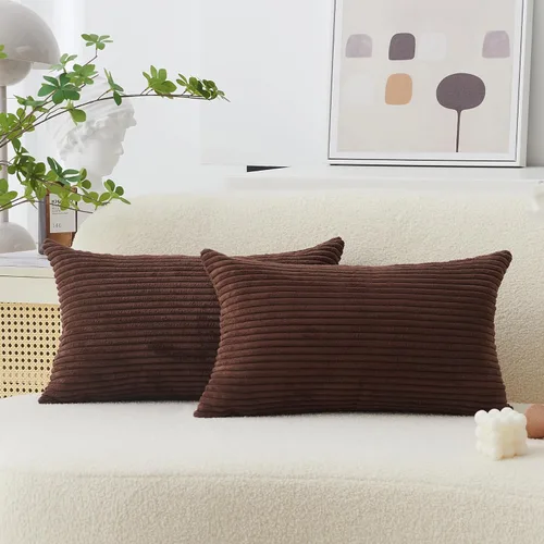 Vista 75 de Home Brilliant - Juego de 2 fundas de cojín decorativas de terciopelo a rayas, 16 x 16 pulgadas, para sillas y sofás, color verde salvia, verde
