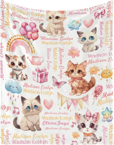 Vista 16 de Manta personalizada con nombre de bebé, dinosaurios, regalo para bebés y niñas, manta de franela suave para recién nacidos, manta cómoda y acogedora