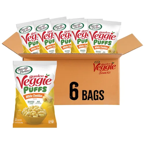 Vista 15 de Sensible Portions Garden Veggie Puffs, hecho con aceite de aguacate, aperitivo sin gluten, aperitivos para niños y familias, sabor rancho de eneldo