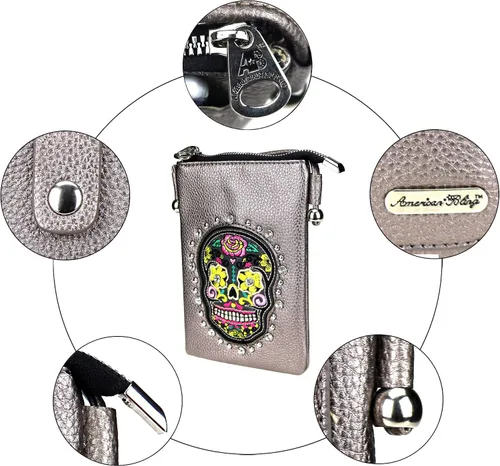 Vista 4 de Montana West Monederos pequeños cruzados para teléfono celular para mujer bolso cruzado occidental