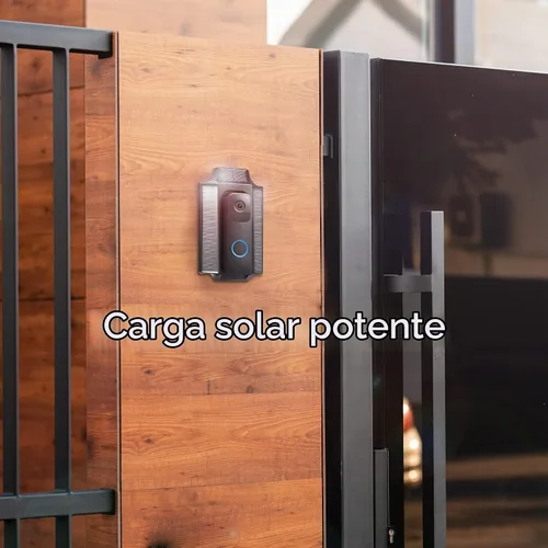 Vista 2 de Wasserstein Cargador solar y soporte, compatible con timbre de video Blink - Energía solar para tu timbre de video Blink (negro)