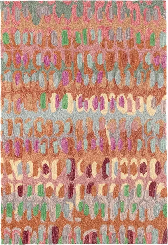 Vista 21 de Dash & Albert Paint Chip Hand Micro Hooked Wool Rug, 2' X 3', Bark Abstract