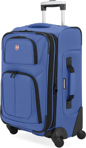 Vista 46 de SwissGear Sion Softside - Maleta giratoria expandible duradera y ligera, color negro, juego de 2 piezas (equipaje de mano / grande)