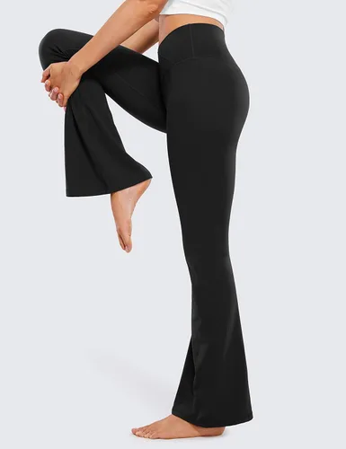 Vista 3 de CRZ YOGA Butterluxe - Leggings cruzados para mujer, 31 pulgadas, cintura alta, corte de bota, corte de bota, pantalones de yoga con control