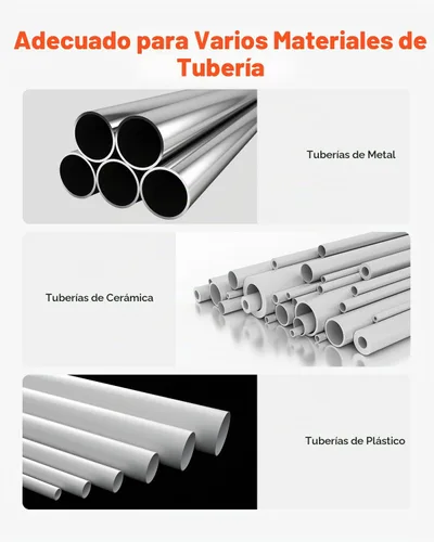 Vista 6 de VEVOR Mordaza de cadena de tubo resistente, capacidad de tubo de 1/2" a 8", cadena robusta de 34.6" y base de hierro fundido, sujeción de tubo