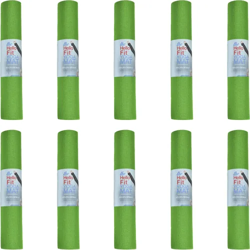 Vista 12 de Paquete de 10 tapetes de yoga para niños, 68 x 24 pulgadas, tapete de ejercicio antideslizante, tapete de yoga no tóxico de 0.157 in para niños