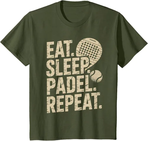 Vista 10 de Camiseta Eat Sleep Padel Repeat Padel Jugador de Tenis