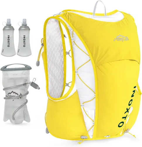 Vista 10 de INOXTO - Chaleco de hidratación, mochila ligera para correr en el agua, con bolsa de vejiga de agua de 1.5 litros, mochila para senderismo