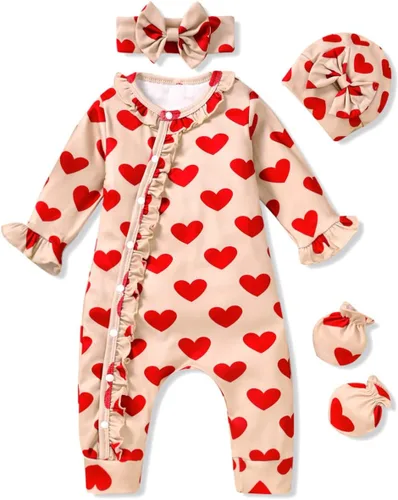 Vista 27 de Aalizzwell Mameluco para bebés niñas, traje de otoño invierno con accesorios Guepardo
