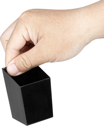 Vista 7 de Restaurantware Tazas de aperitivo de 3 onzas, 100 tazas inclinadas – Desechables pequeñas tazas de postre de plástico negro para mousses parfaits