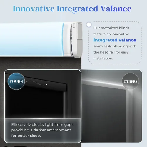 Vista 2 de Persianas motorizadas con control remoto, persianas enrollables automáticas inalámbricas para ventanas, persianas eléctricas inteligentes opacas