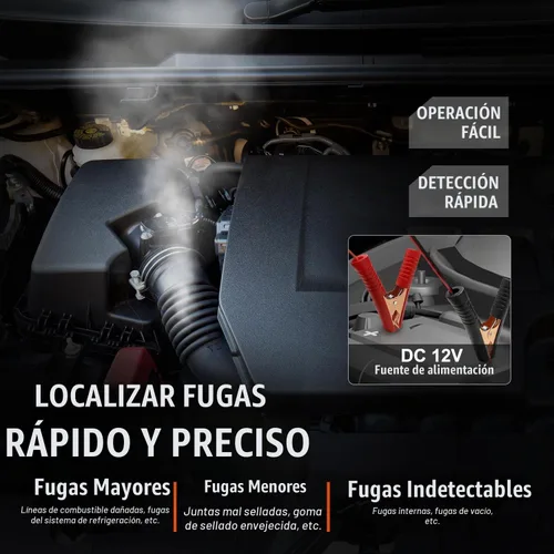 Vista 3 de Detector automotriz del escape de la máquina del humo, probador del escape Naranja
