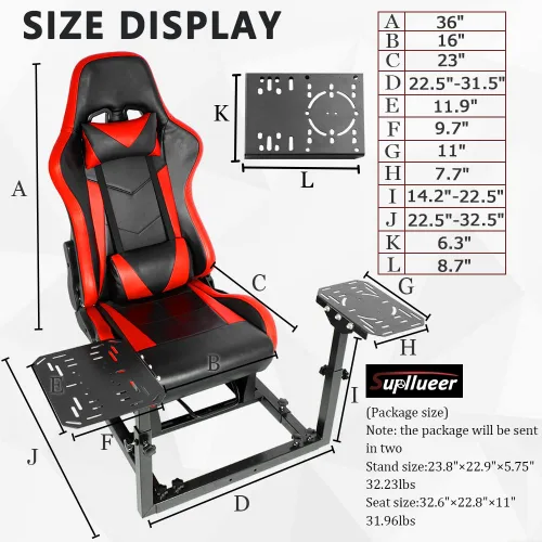 Vista 9 de Supllueer Flight Games JoystickHotas Mount with Seat fit Thrustmaster A10C Hotas Warthog Logitech X56 X52 Honeycomb Flight Simulation Controller,NO