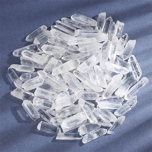 Vista 2 de Puntos de cristal de cuarzo transparente de 0.45 libras, cristales curativos naturales pulidos, piedras a granel para meditación, yoga, chakras