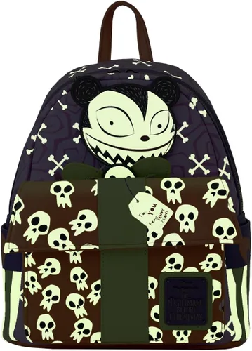 Vista 2 de Loungefly Disney Nightmare Before Christmas Scary Teddy Present Glow Mini mochila