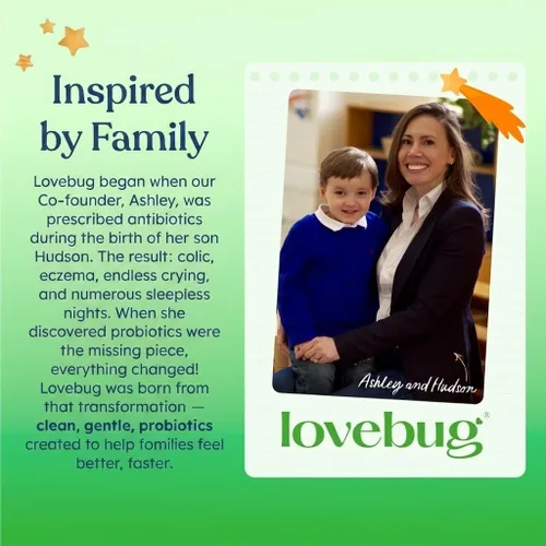 Vista 6 de LOVEBUG Probiótico de apoyo inmunológico, vitamina C, D, zinc y equinácea