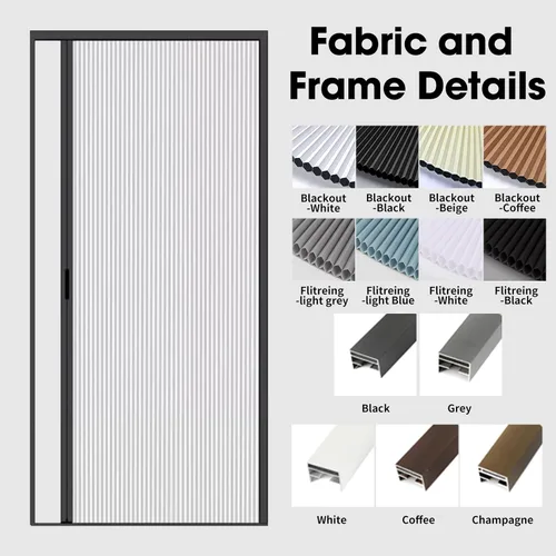 Vista 6 de MaKefeile Puerta celular plegable de acordeón sin perforaciones para puertas celulares, puertas correderas para dormitorios, pasillos, divisores