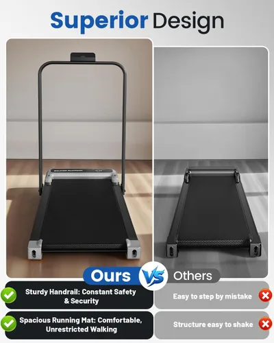 Vista 13 de Walking Pad Treadmill for Home, Walking Pad with Incline and Handle Bar