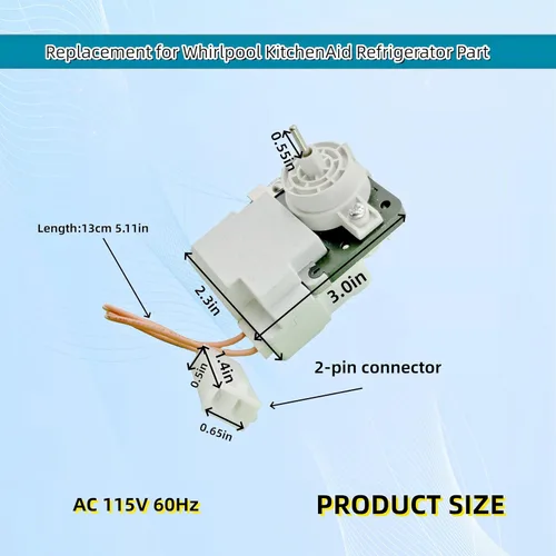 Vista 3 de W10464673 Motor del ventilador del evaporador del refrigerador compatible con Whirlpool KitchenAid Fridge, reemplazar modelo: WPW10464673 PS7320664