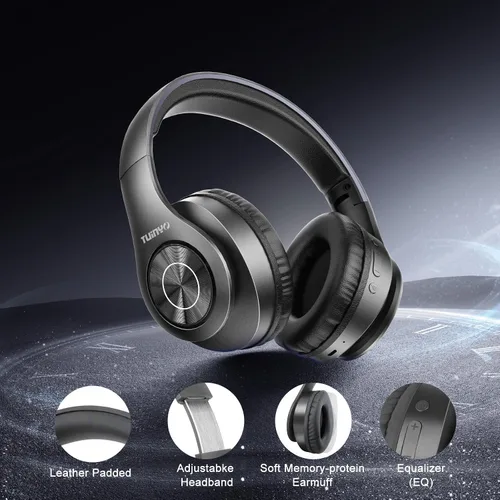 Vista 4 de TUINYO Audífonos Bluetooth negros