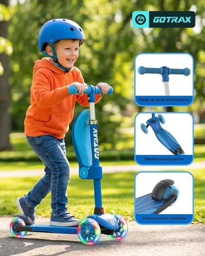Vista 7 de Gotrax KS3 Kick Scooter with Seat, 3 Wheels for Kids Age 2+, Gifts