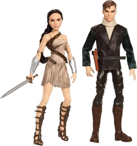 Vista 3 de DC Figuras de acción La mujer maravilla y Steve Trevor, Paquete de 2