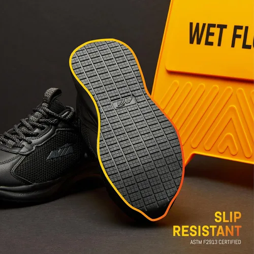 Vista 5 de Avia Canyon SR - Zapatos antideslizantes negros para hombre, resistentes al agua, para restaurante, trabajo y servicio de alimentos, color negro