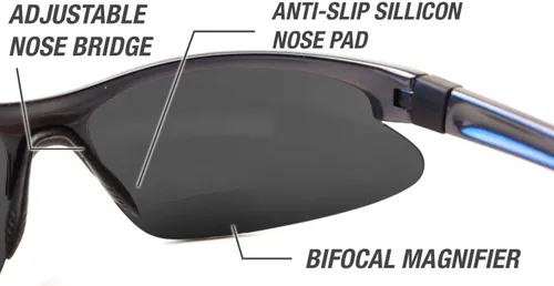 Vista 2 de Renegade Lentes de sol polarizados bifocales patentados para pesca para hombre, 100% protección UV con bolsa de microfibra