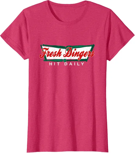 Vista 7 de Camiseta divertida de béisbol y softbol Don't Bunt Hit Fresh Dingers, Negro