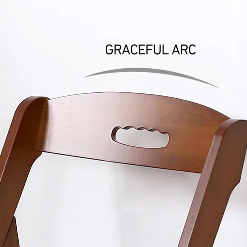 Vista 6 de Mid Century Dining Chair, Portable Folding Chair with Handle, Zero Gravity Lounge Chair for Patio, Porch, Wedding, Party, Event(Brown,Large)