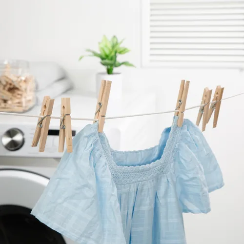 Vista 3 de Honey-Can-Do Pinzas/broches de madera para ropa con resorte., Madera, Marrón, 24-paquete
