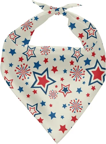 Vista 16 de Jeiento 250th USA Anniversary Dog Bandana American Flag Dogs Bandana for Pet Puppy Kitten,Washable Comfort Triangle Dog Scarf for Boy Girl Festival