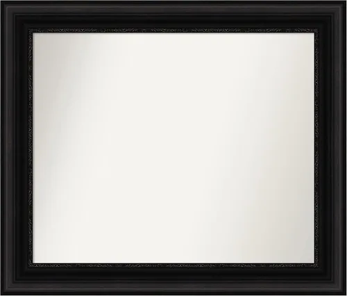 Vista 326 de Amanti Art Espejo personalizado, espejo de baño negro puente, espejo de pared o espejo de tocador de baño sobre el fregadero (26 x 26 pulgadas)