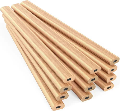 Vista 21 de GRAPHITE Lápices de Carpintero de Mina Dura a Granel - (1) Paquete de 12 Piezas Lápiz de Madera para Construcción #2 (HB) - Negro