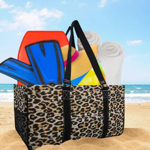 Vista 412 de NGIL Bolsa de comestibles reutilizable extra grande plegable de gran tamaño para comestibles, almacenamiento, picnic, playa, Estampado