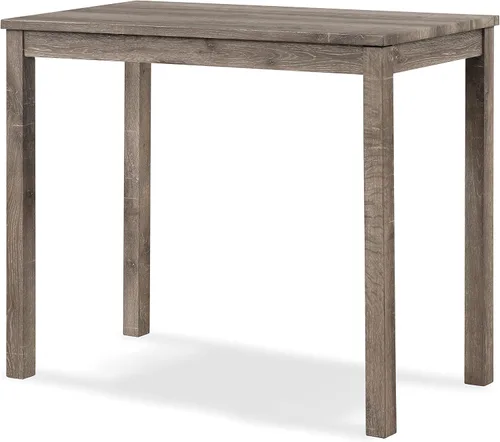 Vista 5 de Sora Wood - Juego de comedor de 3 piezas, altura de mostrador, color gris pardo Topo