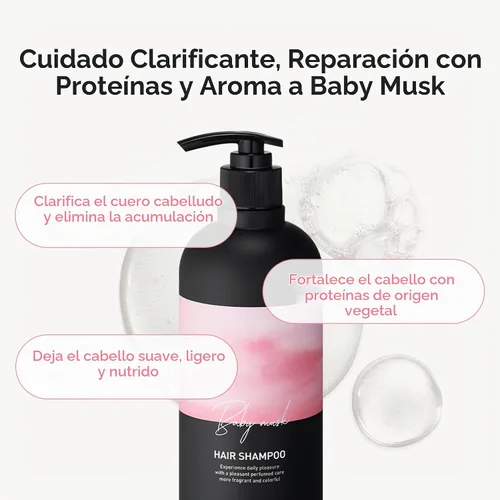 Vista 3 de Champú Coreano con Romero – Fórmula para el Cuero Cabelludo Libre de Sulfatos, Siliconas y Parabenos – Fortalece, Hidrata y Refresca el Cabello