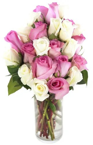 Vista 30 de KaBloom - Rosas arcoíris (media docena)- Flores frescas para cumpleaños, San Valentín y Día de la Madre