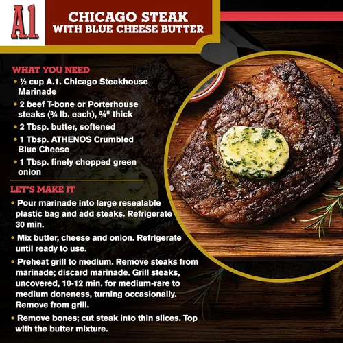 Vista 5 de A.1. Steakhouse Chicago Marinade (botellas de 16 onzas, paquete de 6)