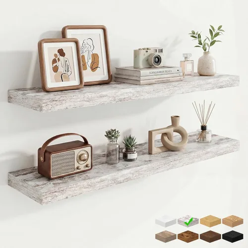 Vista 80 de Marsmiles Estantes flotantes cuadrados para pared, 8 pulgadas de ancho x 8 pulgadas de profundidad x 1.25 pulgadas de alto, paquete de 3 estantes