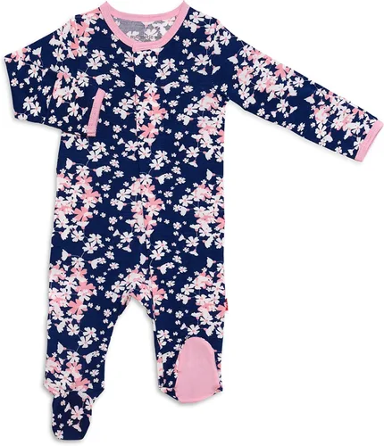 Vista 28 de Magnético Me Pijamas con piecitos de modal suave para bebé con cierre magnético rápido Pijama para niños y niñas, recién nacido a 24 meses