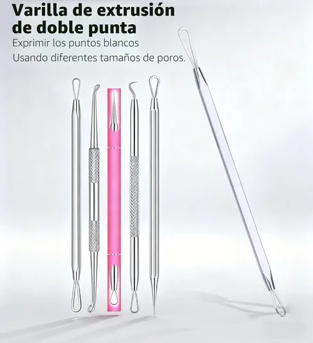 Vista 7 de 22 Piezas Herramienta Extractora de Espinillas, Removedor de Puntos Negros, Acné y Comedones Kit Extractor Kit de herramientas profesional