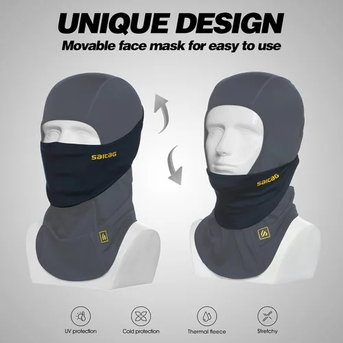 Vista 5 de Pasamontañas a prueba de viento, máscara de esquí para clima frío, para mantener el calor, para invierno, motociclismo, pesca en hielo, hombres