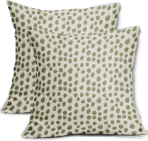 Vista 112 de Sweetshow Juego de 2 fundas de almohada de 16 x 16 pulgadas, diseño bohemio, con diseño de lunares, moderno y moderno, para exteriores, decorativas