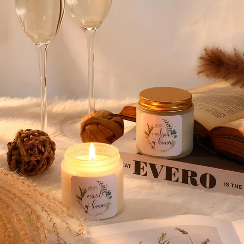 Vista 4 de 8 velas de dama de honor, regalos de propuesta de dama de honor, velas de regalo de dama de honor para boda, despedida de soltera, velas aromáticas