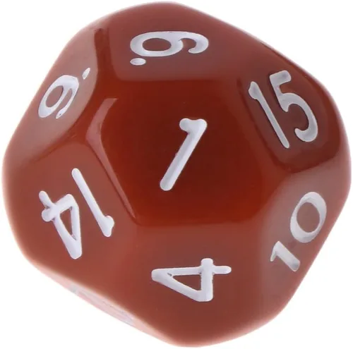 Vista 5 de 10 dados poliédricos D16 de 16 caras para juegos de mesa