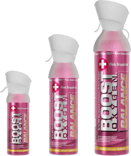 Vista 7 de Boost Oxygen Colección completa XL 12L, grande 10L, mediano 5L y tamaño de bolsillo 3L (paquete de 4) Four Different Can Sizes • No Added Aromas