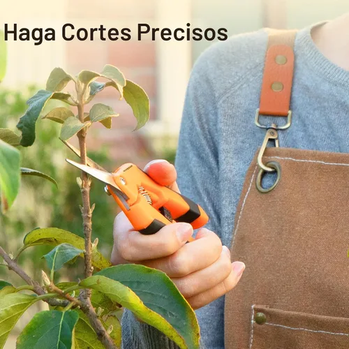 Vista 8 de Podadora manual VIVOSUN, para jardinería, con cuchillas rectas de acero inoxidable, Anaranjado