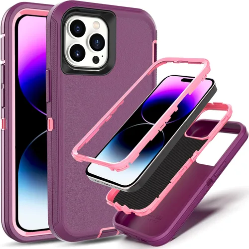 Vista 9 de Funda para iPhone 13 Pro Max y iPhone 14 Pro Max, [compatible con MagSafe] [prueba anticaídas de 10 pies] [2 protectores de pantalla de TPE]